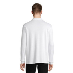 Polo mixte manches longues Sol's® Pacific blanc