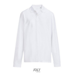 Polo mixte manches longues Sol's® Pacific blanc