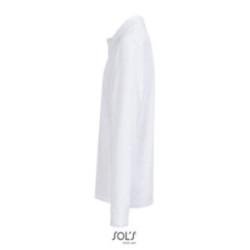 Polo mixte manches longues Sol's® Pacific blanc