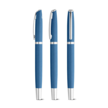 Parure de stylo et roller en aluminium recyclé