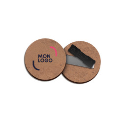 Badge sur mesure en fibre de bois avec aimant (de 20 à 40 cm²)