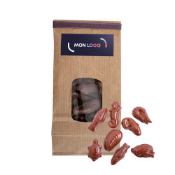 Sachet de friture 100 g chocolat au lait LPCG® marquage quadri