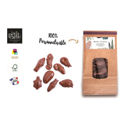 Sachet de friture 100 g chocolat au lait LPCG® marquage quadri