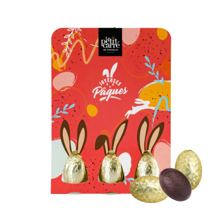 Pochette 3 œufs chocolat au lait 24 g LPCC® sans marquage