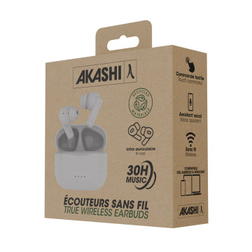 Ecouteurs Bluetooth® Akashi® blancs