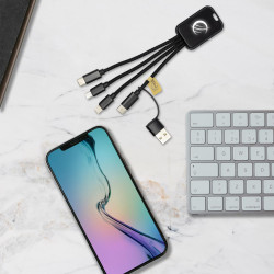 Câble de charge recyclé 20W avec logo lumineux Akashi®