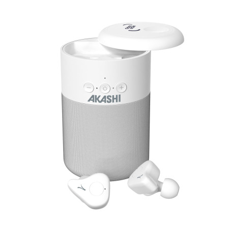 Enceinte sans fil avec écouteurs Akashi® en matériaux recyclés GRS