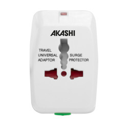 Adaptateur universel de voyage Akashi® blanc