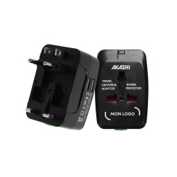 Adaptateur universel de voyage Akashi® couleur