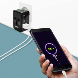 Adaptateur universel de voyage Akashi® couleur