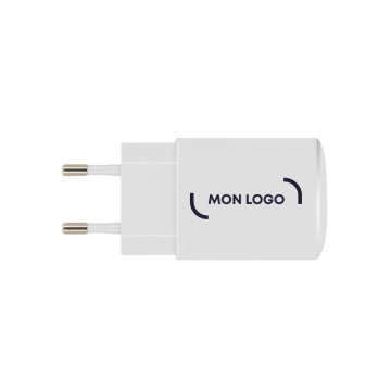 Chargeur secteur 2 USB Akashi® blanc