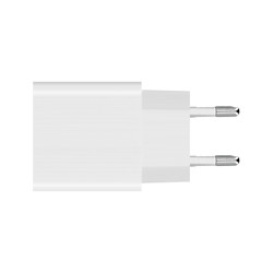 Chargeur secteur USB-C et USB-A 15W Akashi® blanc