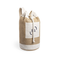 Sac baluchon en jute et coton