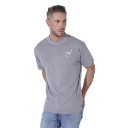 Tee-shirt mixte effet jean délavé