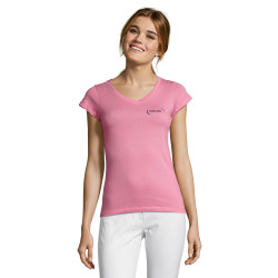Tee-shirt femme Sol's® Moon col V couleur
