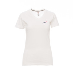 Tee-shirt femme Payper® V-neck col V blanc