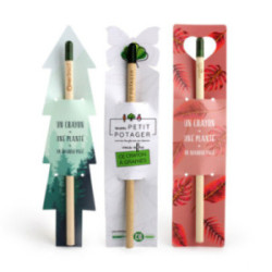 Crayon papier graines et cartonnette marquée en quadri