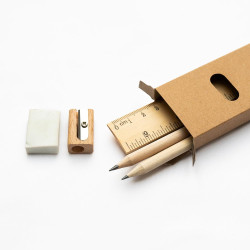 Set d'écriture 6 pièces en bois