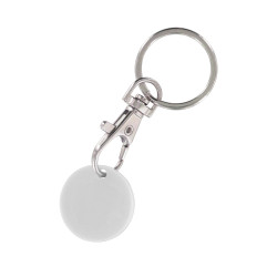 Porte-clés mousqueton et jeton ABS format 1 €
