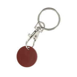 Porte-clés mousqueton et jeton ABS format 1 €