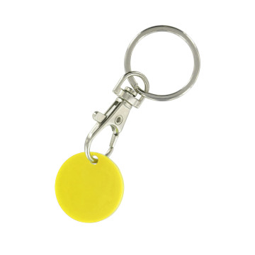 Porte-clés mousqueton et jeton ABS format 1 €