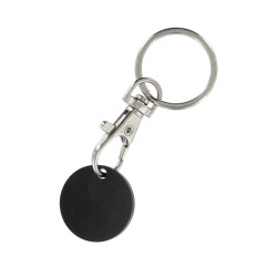 Porte-clés mousqueton et jeton ABS format 1 €