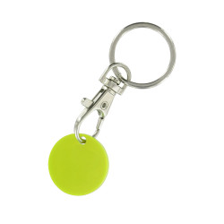 Porte-clés mousqueton et jeton ABS format 1 €