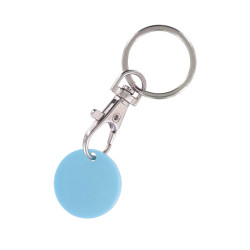 Porte-clés mousqueton et jeton ABS format 1 €