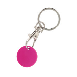 Porte-clés mousqueton et jeton ABS format 1 €