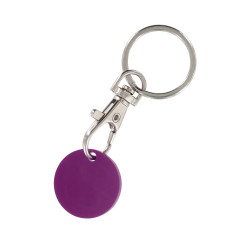 Porte-clés mousqueton et jeton ABS format 1 €