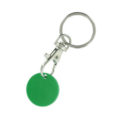 Porte-clés mousqueton et jeton ABS format 1 €