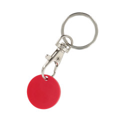 Porte-clés mousqueton et jeton ABS format 1 €