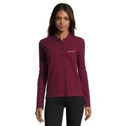 Polo femme manches longues Sol's® Podium couleur