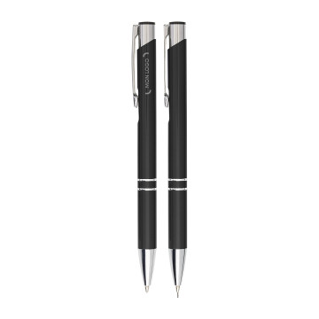 Parure stylo bille et porte-mine en métal