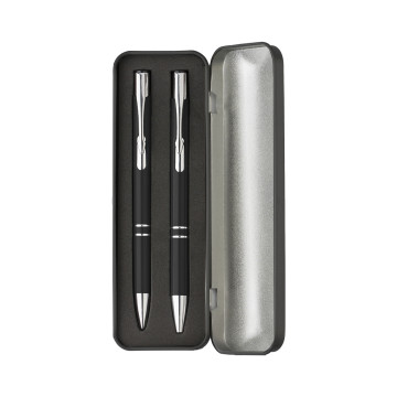 Parure stylo bille et porte-mine en métal