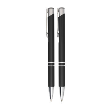 Parure stylo bille et porte-mine en métal