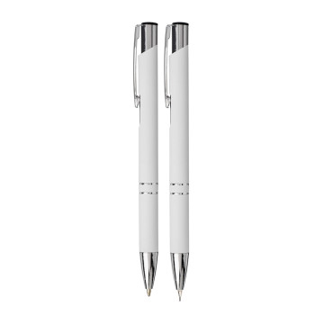 Parure stylo bille et porte-mine en métal