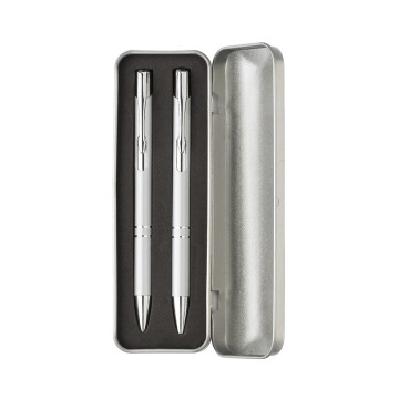 Parure stylo bille et porte-mine en métal