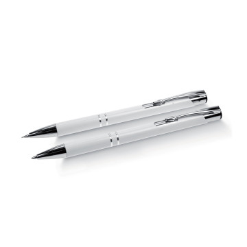 Parure stylo bille et porte-mine en métal