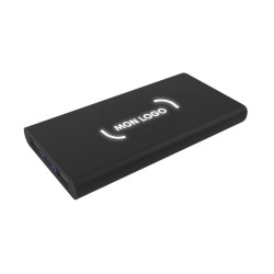 Powerbank 10000 mAh à induction SCX® plastique recyclé logo lumineux