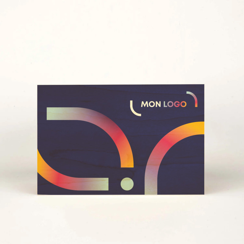 Carte en bois rectangulaire