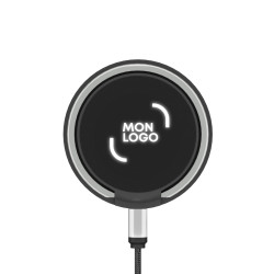 Chargeur à induction recylé MagSafe™ 15 W avec logo lumineux SCX®