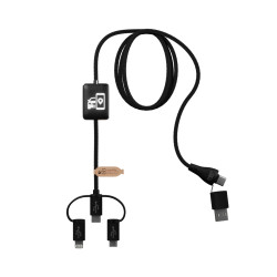 Câble de charge long 40W recyclé avec logo lumineux SCX®