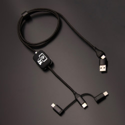 Câble de charge long 40W recyclé avec logo lumineux SCX®
