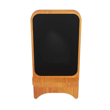 Chargeur induction support téléphone 10W en bambou logo lumineux SCX®