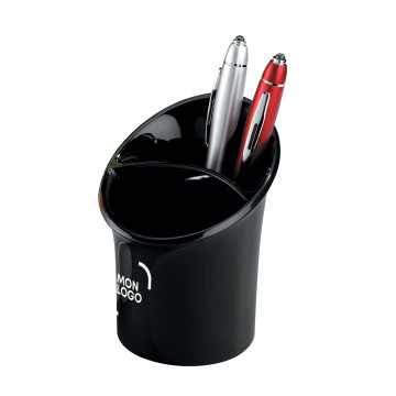Pot à crayons en acrylique noir