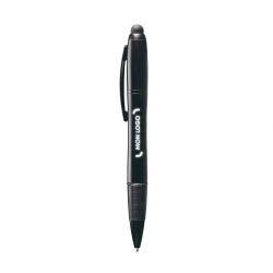 Stylo bille stylet LED noir