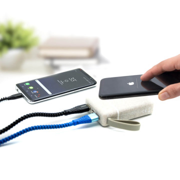 Batterie 5000 mAh et chargeur à induction en paille de blé