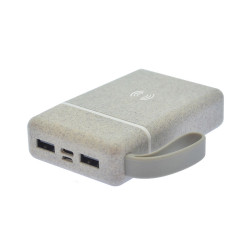 Batterie de secours à induction 5000 mAh en paille de blé