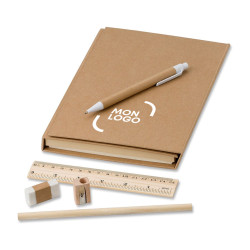 Set mémos triptyque en carton recyclé A5